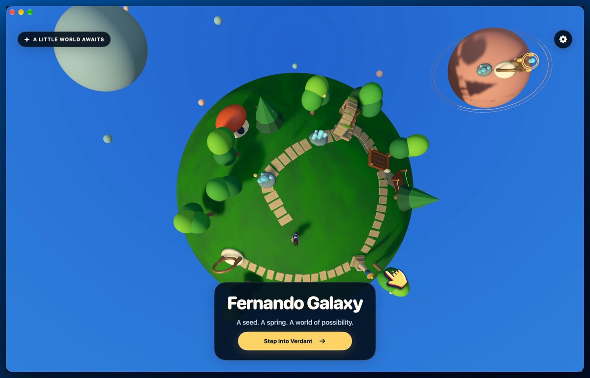 Fernando Galaxy 的小星球与开始界面