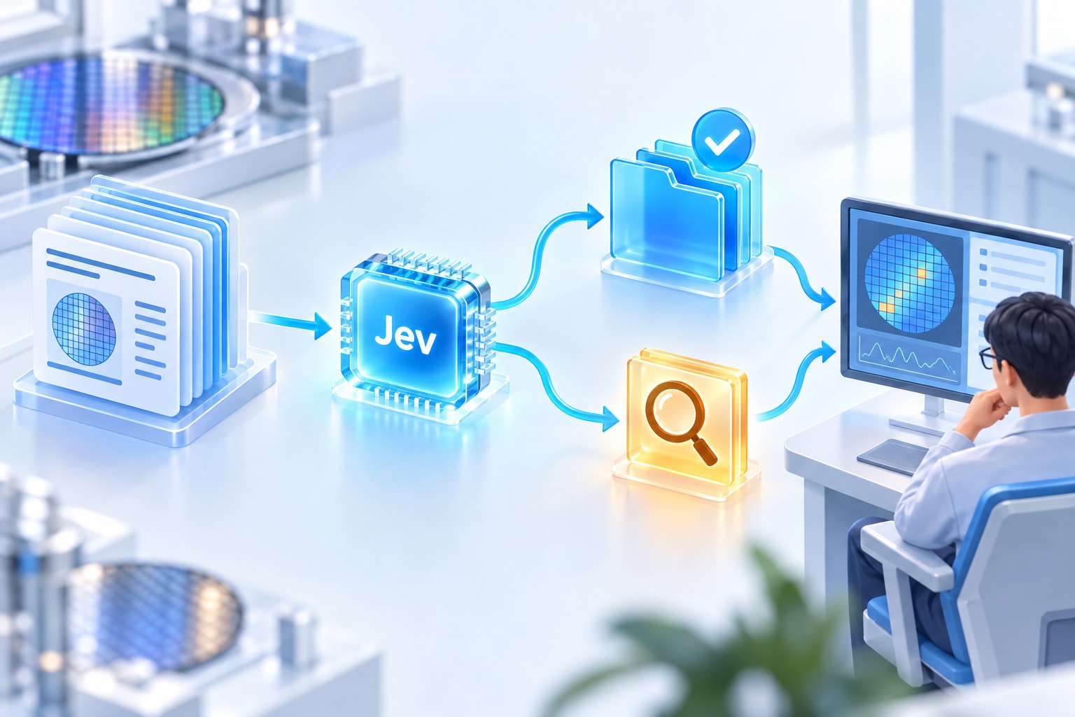 研发记录经 Jev 辅助归类和筛选后,由工程师复核。